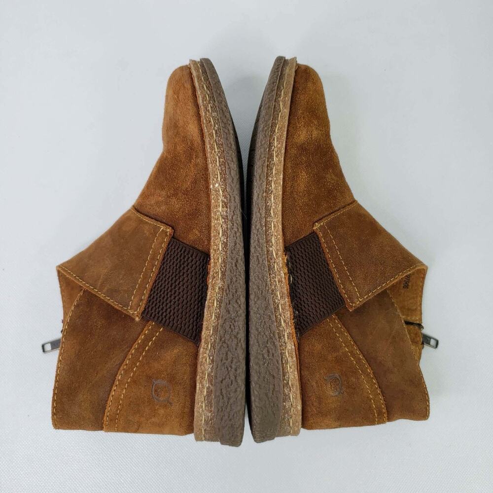 Born Tora Ankle Boots Leather Suede Booties Women’s Size 7.5 Inside Zip Slip On - Picture 4 of 9